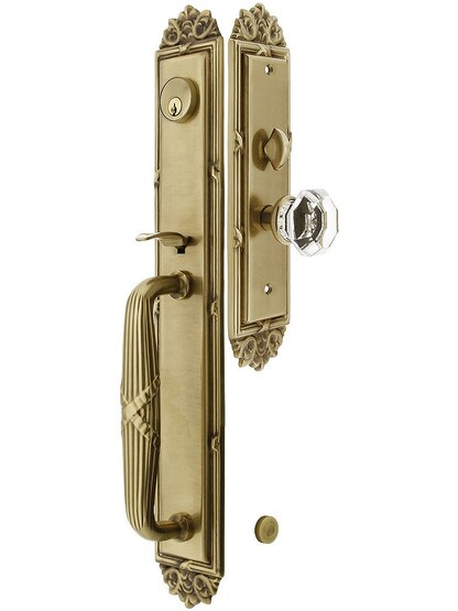 Versailles Style Mortise Handleset With Choice Of Interior Knob Or Lever